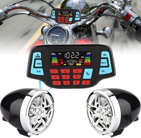 Waterproof Bluetooth Motorcycle Stereo Speakers,Waterproof Motorcycle BT MP3 Player o Stereo Speaker System USB Memory Card Carrier in Saudi Arabia