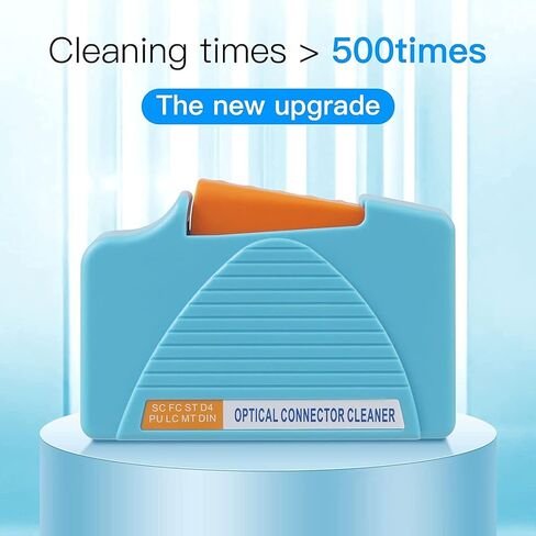 Fiber Optic Cleaning Box - FTTH Fiber Optic Cleaner for FC & SC & LC End Faces & Optical Connectors -Over 500 Times of use Anti Static Clean Tool come with Replacement Core, Blue (2 Pack) in Saudi Arabia
