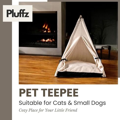 Pet Teepee Modern: Premium Dog Teepee Tent, Cat Teepee, Dog Fort, Tent Bed for Small Size Dogs, Puppies and Cats, Cozy Indoor Comfort in Saudi Arabia