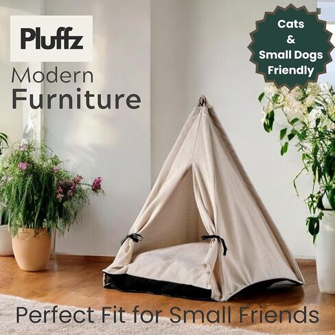 Pet Teepee Modern: Premium Dog Teepee Tent, Cat Teepee, Dog Fort, Tent Bed for Small Size Dogs, Puppies and Cats, Cozy Indoor Comfort in Saudi Arabia