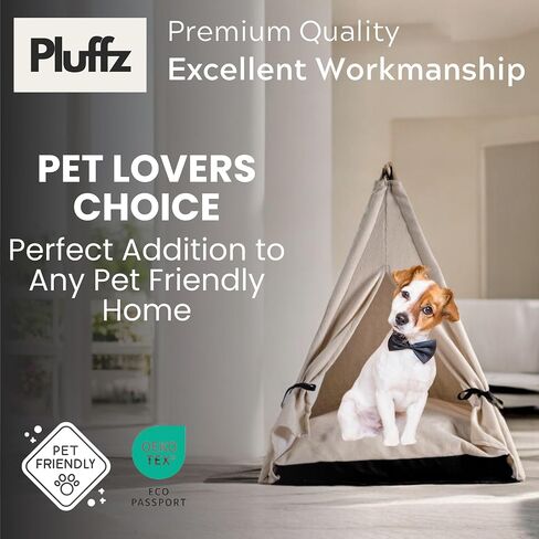 Pet Teepee Modern: Premium Dog Teepee Tent, Cat Teepee, Dog Fort, Tent Bed for Small Size Dogs, Puppies and Cats, Cozy Indoor Comfort in Saudi Arabia