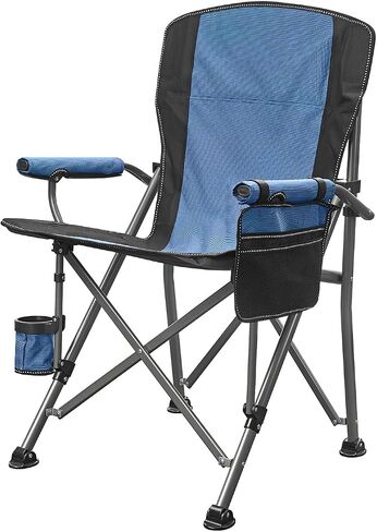 Camping Chair: 500 lbs Support, with Carry Bag, Cup Holder, and Organizer (Navy/Black) in Saudi Arabia
