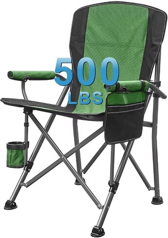 Camping Chair: 500 lbs Support, with Carry Bag, Cup Holder, and Organizer (Navy/Black) in Saudi Arabia