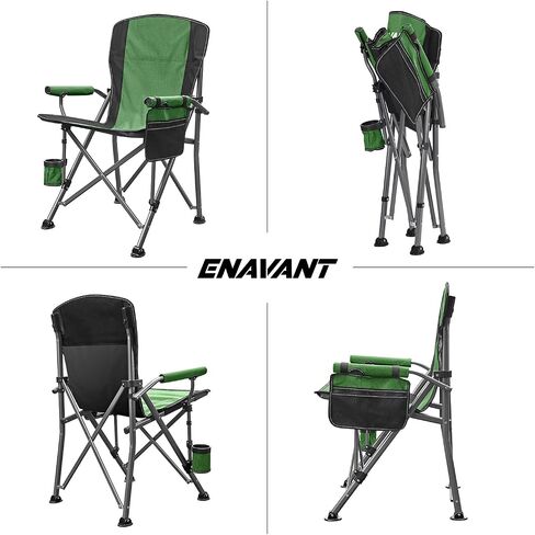 Camping Chair: 500 lbs Support, with Carry Bag, Cup Holder, and Organizer (Navy/Black) in Saudi Arabia
