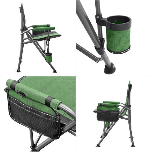 Camping Chair: 500 lbs Support, with Carry Bag, Cup Holder, and Organizer (Navy/Black) in Saudi Arabia