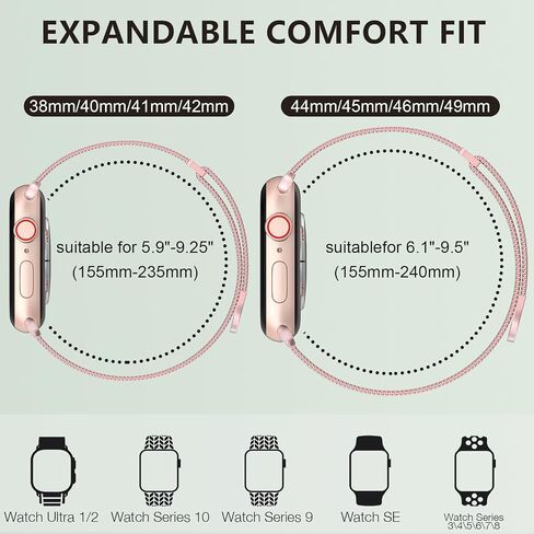 MARGE PLUS Mesh Milanese Loop Compatible with Apple Watch Bands Women Men | Stainless Steel Magnetic Clasp Strap for iWatch Series 11 10 9 8 7 6 5 4 SE3 SE2 - 38mm 40mm 41mm 42mm(Series 1 2 3) in Kuwait