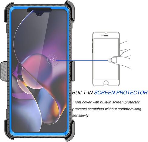 حافظة Tekcoo لهاتف Motorola Moto G Stylus 2024 [5G فقط] [Tshell] ممتص للصدمات [واقي شاشة مدمج] [مشبك حزام قفل بمسند] حامل دوار غطاء كامل للجسم [أخضر] in Saudi Arabia