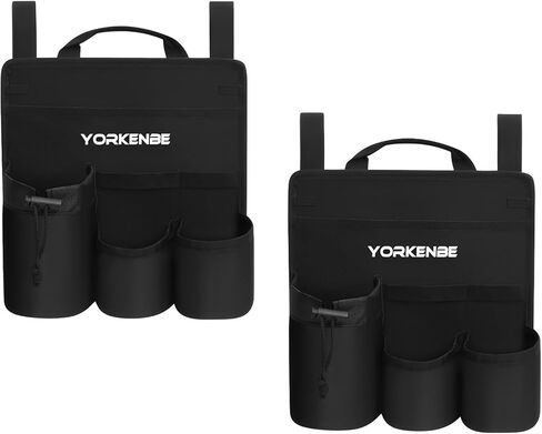 حامل أكواب لكرسي الشاطئ، منظم جانبي للكرسي مع شريطين تثبيت قابلين للتعديل ودعم خلفي صلب، يمكن ربطه بسهولة بكرسي التخييم، وكرسي كرسي الفناء (1) in Kuwait