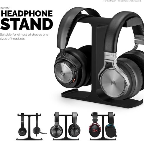 BRAINWAVZ The Icon - Dual Headphone Stand for Desk - Universal Design for All Gaming & Audio Headsets in Saudi Arabia