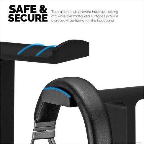 BRAINWAVZ The Icon - Dual Headphone Stand for Desk - Universal Design for All Gaming & Audio Headsets in Saudi Arabia