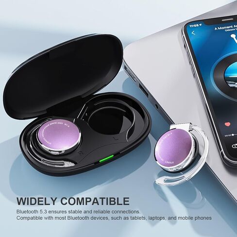 Wireless Earhook Headphones Bluetooth 5.3 Open Buds Wireless Earbuds Over Ear Hooks Bluetooth Headphones with Microphone Clip on Bluetooth Earphones On Ear Headphones with Earhooks in Kuwait