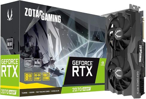 بطاقة رسومات الألعاب ZOTAC GeForce RTX 2070 Super Mini 8GB GDDR6 256-Bit 14Gbps للألعاب، Ice Storm 2.0، مضغوطة للغاية، ZT-T20710E-10M (متجددة) in Kuwait