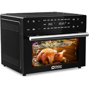 32 QT Digital Toaster Oven Air Fryer Combo, Kitchen in the box Convection Oven Countertop, 19-in-1 Smart Airfryer, Pizza Oven with, Toast Bake and Broil, Rotisserie, 6 Accessories, 1800W