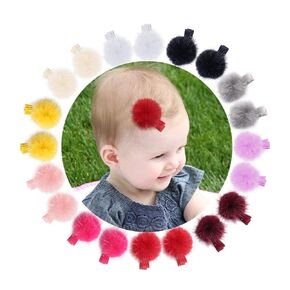 مشابك شعر للأطفال، فيونكات شعر للفتيات الصغيرات، إكسسوارات شعر للفتيات الصغيرات، مشابك شعر بوم بوم، مشابك شعر للأطفال (20 قطعة) in Kuwait