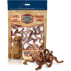 Bully Stick Spirals/Springs Raised & Made in USA, (Pack of 6), Odor Free, All-Natural Dog Chews, Treats
