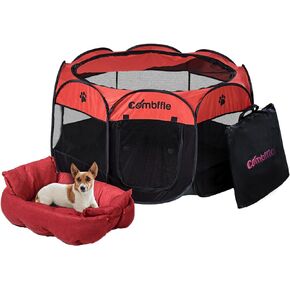 Combffle Salon 3-in-1 Pet Playpen, Sofa & Bed - Portable & Foldable with Removable Zipper Top - Indoor/Outdoor Comfort & Support for Medium Dogs, Puppies & Cats in Saudi Arabia