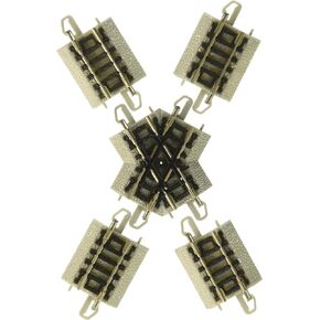 Bachmann Trains - Snap-Fit E-Z TRACK 60 DEGREE CROSSING (1/card) - NICKEL SILVER Rail With Grey Roadbed - N Scale, 8