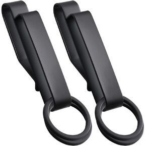 Abnaok 2pack حامل حلقة مفاتيح خفية تكتيكية خاص لحزام واجب الشرطة ووكالات الإطفاء، حامل مفاتيح سريع التحرير مع حلقة مفاتيح قابلة للفصل (2.25 بوصة كحد أقصى)