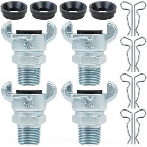 تركيب خرطوم الهواء الحديدي، 3/4 بوصة NPT Male 2 Lug Universal Coupling، Chicago Fitting (2-PACK)