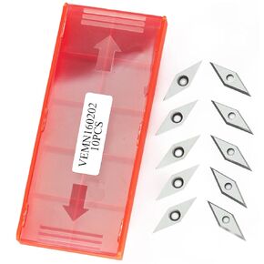 Diamond Carbide Inserts Cutters Knives Blades 32×10mm-35°with 2 Sharp Points for Woodworking Spiral/Helical Planer Cutter Head or Lathe Turning 10pcs