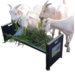 وحدة تغذية الماشية المحمولة من BUYYAH، سعة 66 رطلاً، وحدة تغذية الماشية، حوض تغذية قابل للتعديل، سهل التجميع والحمل، تغذية الماعز والأغنام والخيول للمزارع، أسود in Kuwait