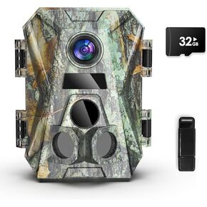 كاميرات LEEDEER Game Hunting Cameras 36MP 4K Trail مع رؤية ليلية، مشغل 0.2 ثانية، زاوية واسعة، نطاق 80 قدمًا، IP66، شاشة LCD 2 بوصة، بطاقة TF سعة 32 جيجابايت - لمراقبة الحياة البرية في الهواء الطلق وأمن المنزل in Kuwait