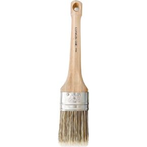 Chalk Style Paint Brush - Oval Brush with Synthetic Bristles for Smooth Furniture Paint Application with Minimal Brush Strokes, No Shedding, Vegan, Best for Water-Based Paint - 1.5"