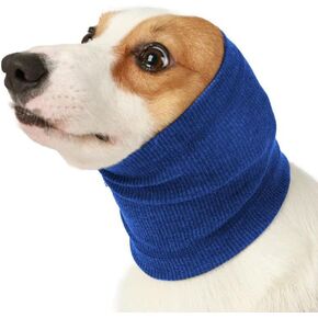 DDFS Dog No Ear Flap Dog Anxiety Relief Grooming Bathing Anxiety Hoodies Flap Head Wrap for Noise Cancelling Yellow L
