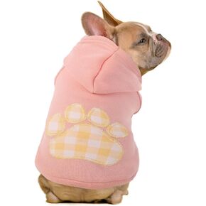 SAWMONG Dog Hoodie,Flannel Pet Hooded Sweater with Hat Puppy Pullover Sweater Shirt,Dog (Black,L)