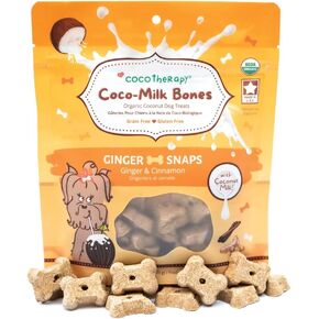 CocoTherapy Coco-Milk Bones Dog Treat (Ginger Snaps) 6 Oz.