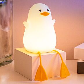 Lampeez Cute Duck Night Light Baby Nursery Lamp Gifts for Kids Bedside Lamp LED Light Timer Setting Dimming Table Lamp Bedside USB Charging Nursing/Breastfeeding Safety ABS + Silicon Birth Celebration in Kuwait