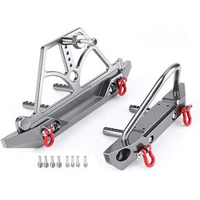 VGEBY1 RC Bumper, RC Car Front Rear Bumper Bull Bar with Spare Tire Carrier Compatible with Axial SCX10 SCX10 II Car Model Accessories Scx10 Ii Bumper Scx10 Ii Bumper Scx10 Ii Bumper Axial Bumper
