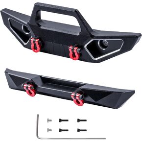 GTHELE Aluminum Front&Rear Bumper for AXIAL SCX24 Jeep JLU AXI00002 1/24 RC Crawler Car Upgrade