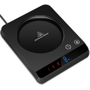 جهاز تدفئة القدح من ميسبي، جهاز تدفئة أكواب القهوة لتقديمها كهدية للمكتب والقهوة، جهاز تدفئة المشروبات للاستخدام في المكتب المنزلي، إيقاف تلقائي، تقنية استشعار الضغط، تقنية اللمس والتحكم الرقمي في درجة الحرارة، 131-194 درجة فهرنهايت، أسود in Kuwait