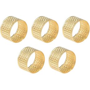 uxcell Sewing Thimble, Finger Thimble Sewing DIY Leather Craft Tools 5pcs