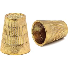 Thimbles for Hand Sewing - Gold Hand Quilting Thimble, 2 Pcs - Metal Finger Protector for Sewing, 24mm x 20mm