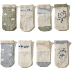 Eimmabey Baby and Toddler Socks Boys and Girls 8 Pack Cotton Baby Socks Summer Spring and Fall in Kuwait