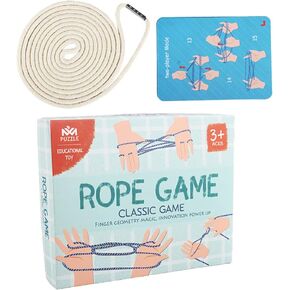 Cats Cradle String Finger Game: 1 Set Cradle Rope Hand Game Cats Cradle Toy Educational Games Stretch Rope Elastic Fitness Game for Girls Boys