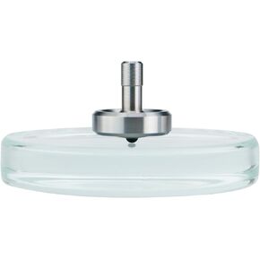 DjuiinoStar Spinning Top: Long Lasting (5-8 Minutes), with Glass Base (Diameter: 3.15"; Focal Length: -30cm; Edge Polished) and Carry Case, CNC Machined, Time Killer, EDC Desk Toy, Fancy Gift DST-805B