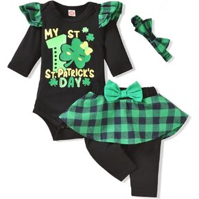 HINTINA Infant Baby Girl My First St Patrick's Day Outfits