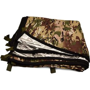 Mongrel EDT | The Original 10ft x 10ft Thermal Reflective Light Weight Water Proof Nylon Survival Tarp (Camouflage)
