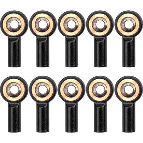 10Pack Vgoohobby Aluminum M2 Link Rod Tie Rod End,M2.0 Ball Joint 15mm Linkage Ball Head Holder Compatible with Tamiya Mini 4WD HSP RC Car Model Boat (Black)