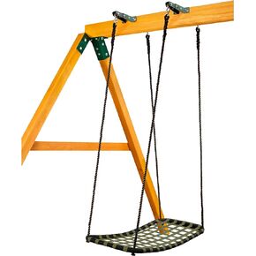 Gorilla Playsets 04-0031-BK/G/BK Chill 'N Swing with Adjustable Glider Brackets, Multi-Child Swing, Nylon, Green/Black