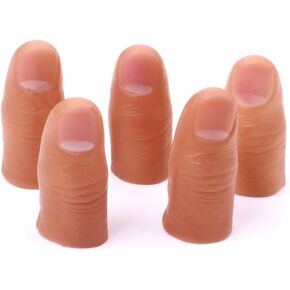 10 Pcs Hard Thumb Tip Finger Fake Magic Tricks Close up Magic Appear Vanish Magic Fake Finger Trick Prop Accessories for Magicians
