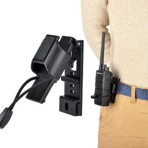 Radio Holster for Duty Belt, Tactical Radio Holder Belt Clip as Police Law Enforcement Accessories, Walkie Talkie Holder Fits Motorola, Kenwood, BaoFeng, Hytera, Midland Two-Way Radios