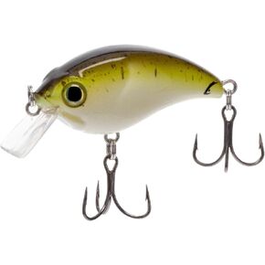Bill Lewis ATV Squarebill Crankbait Fishing Lifelike Freshwater & Saltwater Lure 1.0 with Mustad Triple Grip Hooks, Guacamole