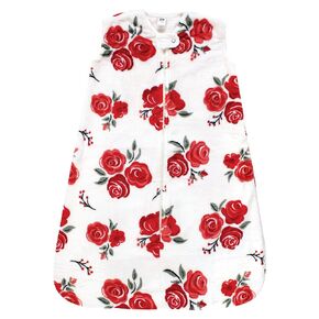 Hudson Baby Unisex Baby Plush Sleeping Bag, Sack, Blanket, Red Rose, 12-18 Months