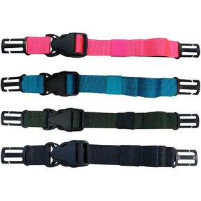 4 Pack Backpack Chest Strap Heavy Duty Adjustable Backpack Sternum Strap Chest Belt Suitable for Webbing on The Backpack up to1in.(Black/Army Green/Sky Blue/Pink)