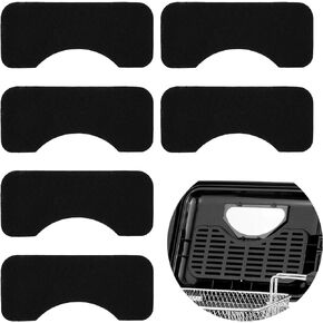 6 Packs Deep Fryer Filters, Compatible with Cuisinart Deep Fryer 1.1 Quart, 6 Pcs in Total, Black