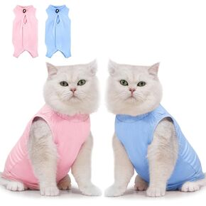 Idepet Cat Surgery Recovery Suit Kitten Onesie for Cats After Surgery Female Breathable Suitical Kitty Surgical Spay Suit for Abdominal Wound Skin Diseases E-Collar Alternative Wear (Purple, S) in Kuwait